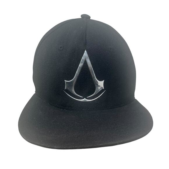 Assassin’s Creed Snapback Hat Black Flat Bill Embroidered Logo Gamer Ubisoft Cap - Picture 11 of 11